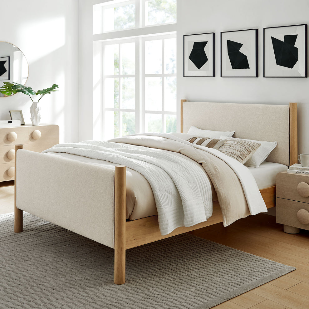Maven Queen Size Fabric Upholstered Platform Bed by Modway | Beds | Modishstore - 1