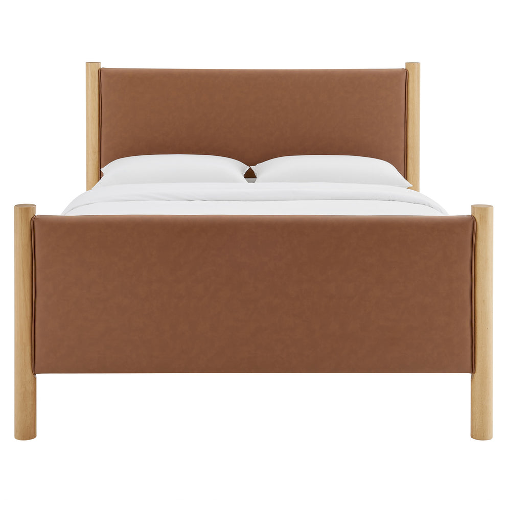 Maven Queen Size Vegan Leather Upholstered Platform Bed by Modway | Beds | Modishstore - 5