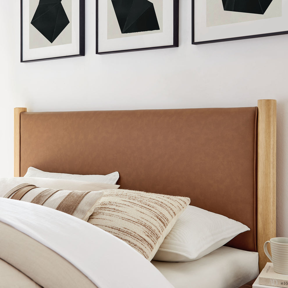 Maven Queen Size Vegan Leather Upholstered Platform Bed by Modway | Beds | Modishstore - 7