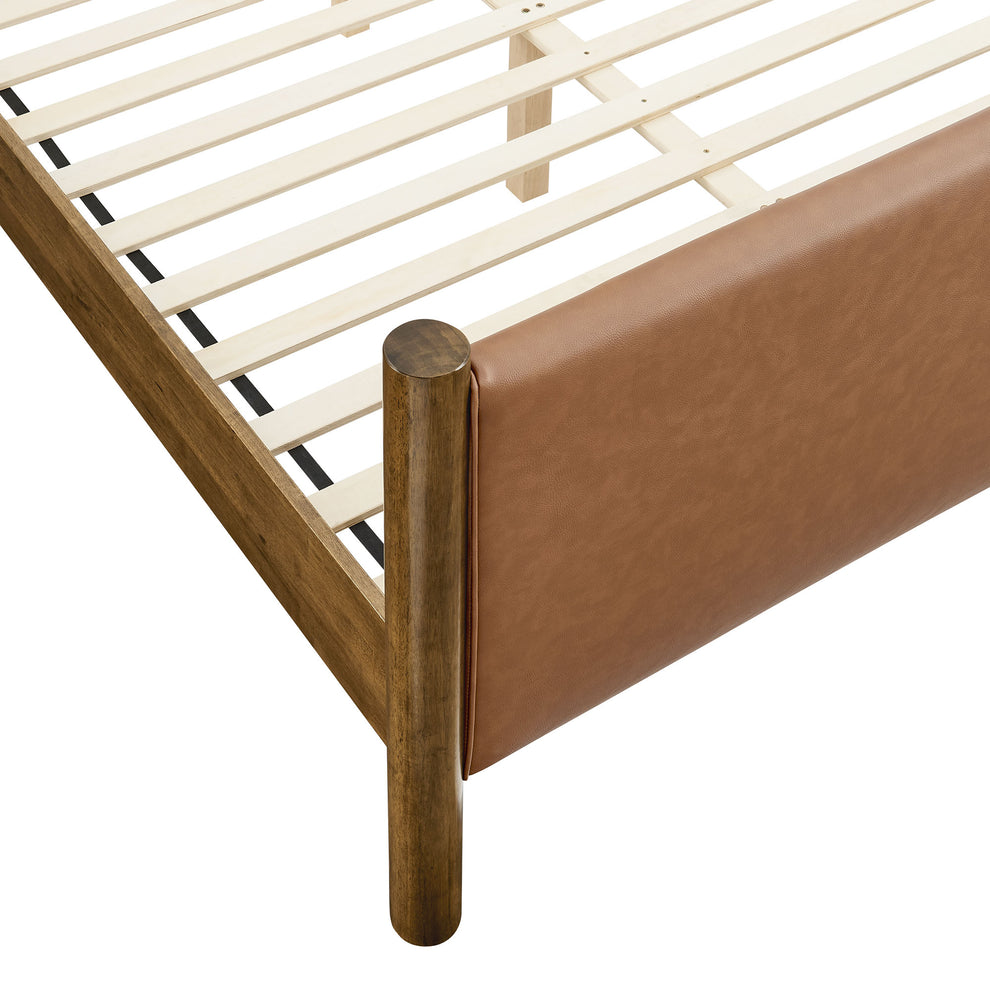 Maven Queen Size Vegan Leather Upholstered Platform Bed by Modway | Beds | Modishstore - 14
