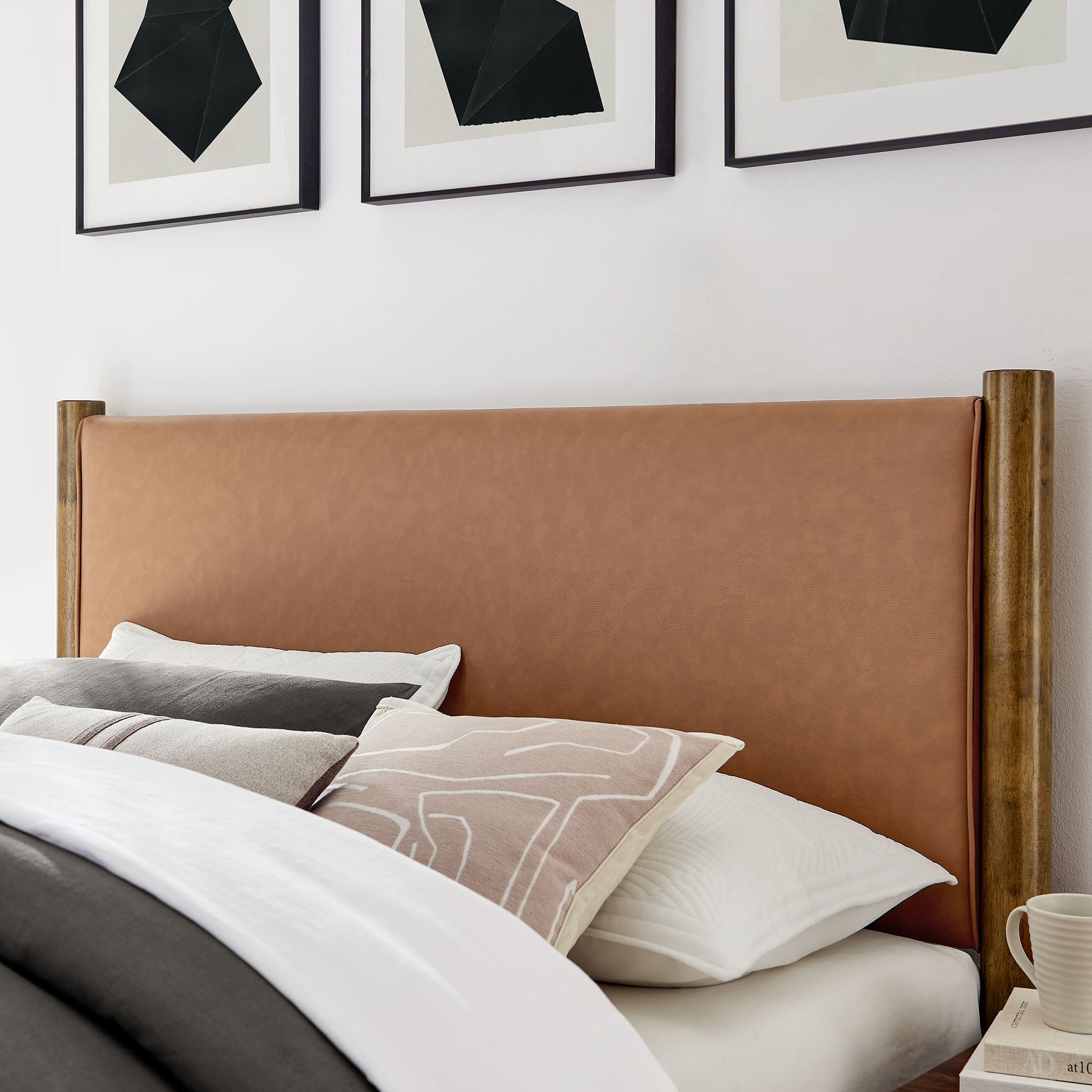 Maven Queen Size Vegan Leather Upholstered Platform Bed by Modway | Beds | Modishstore - 15