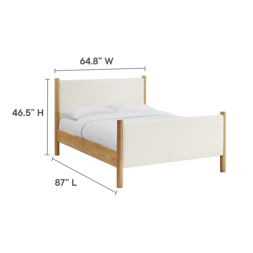 Maven Queen Size Boucle Upholstered Platform Bed by Modway | Beds | Modishstore - 9