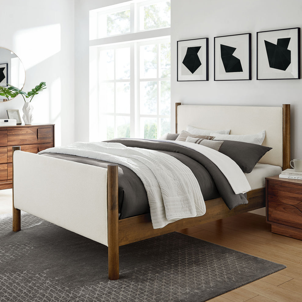Maven Queen Size Boucle Upholstered Platform Bed by Modway | Beds | Modishstore - 16