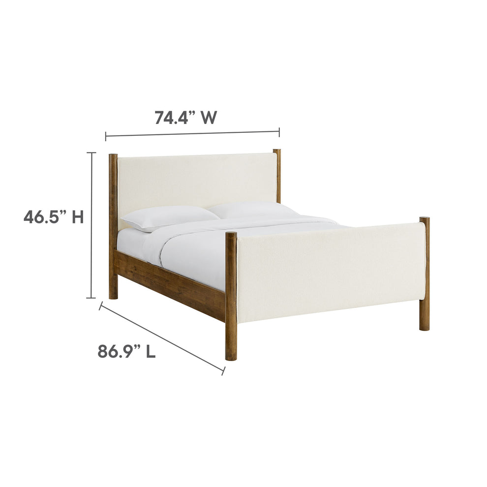 Maven King Size Boucle Upholstered Platform Bed by Modway | Beds | Modishstore - 18