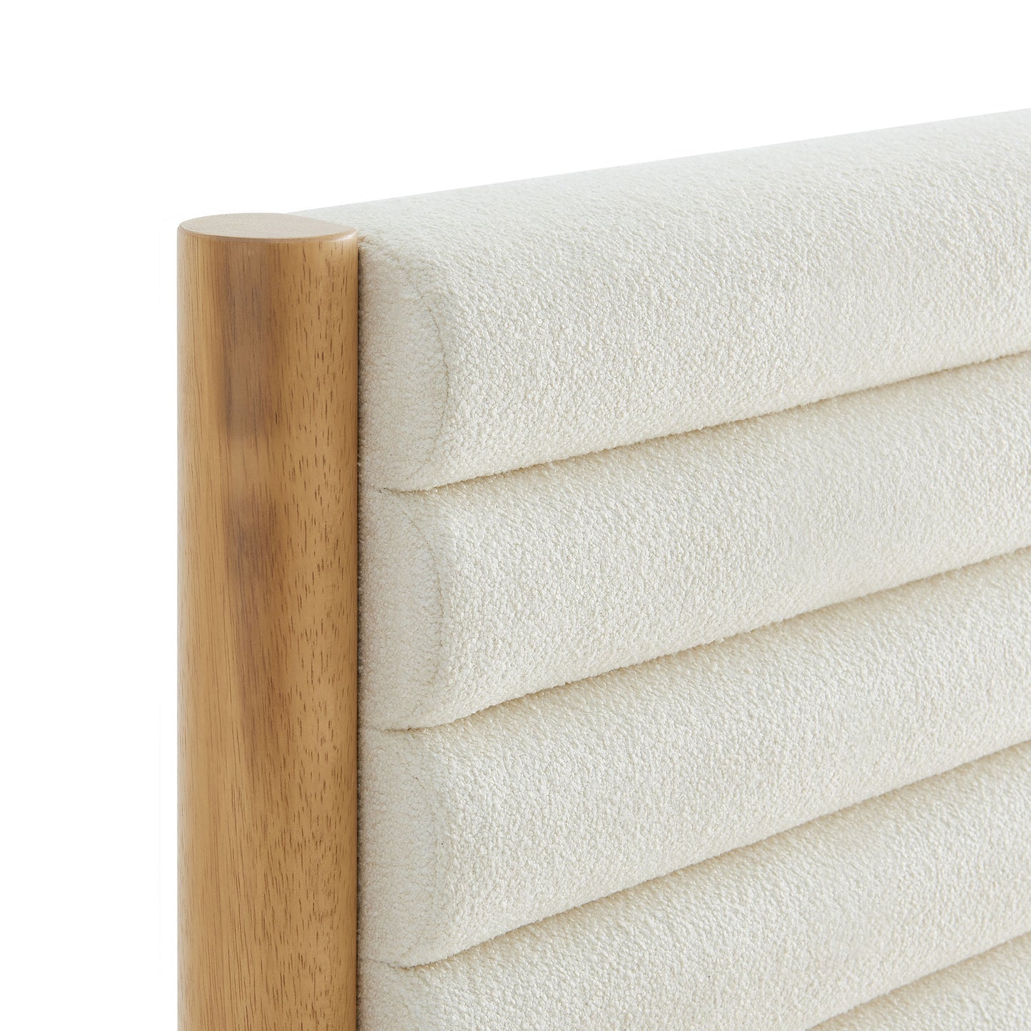 Olea Channel Tufted Boucle Solid Wood Twin Platform Bed by Modway | Beds | Modishstore - 6