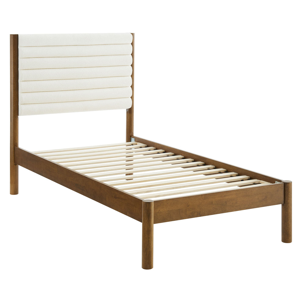 Olea Channel Tufted Boucle Solid Wood Twin Platform Bed by Modway | Beds | Modishstore - 12
