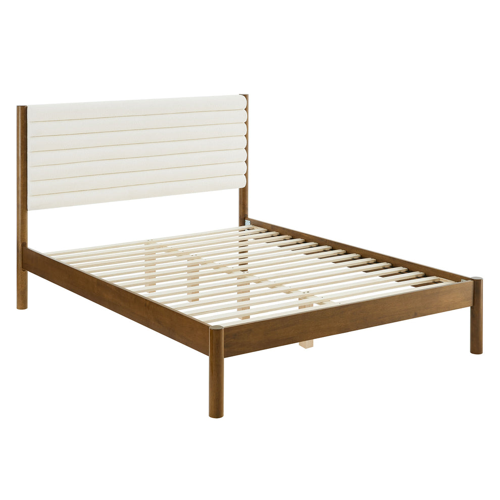Olea Channel Tufted Boucle Solid Wood Queen Platform Bed by Modway | Beds | Modishstore - 11