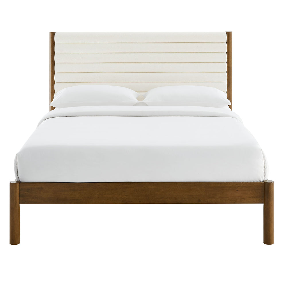 Olea Channel Tufted Boucle Solid Wood King Platform Bed by Modway | Beds | Modishstore - 13