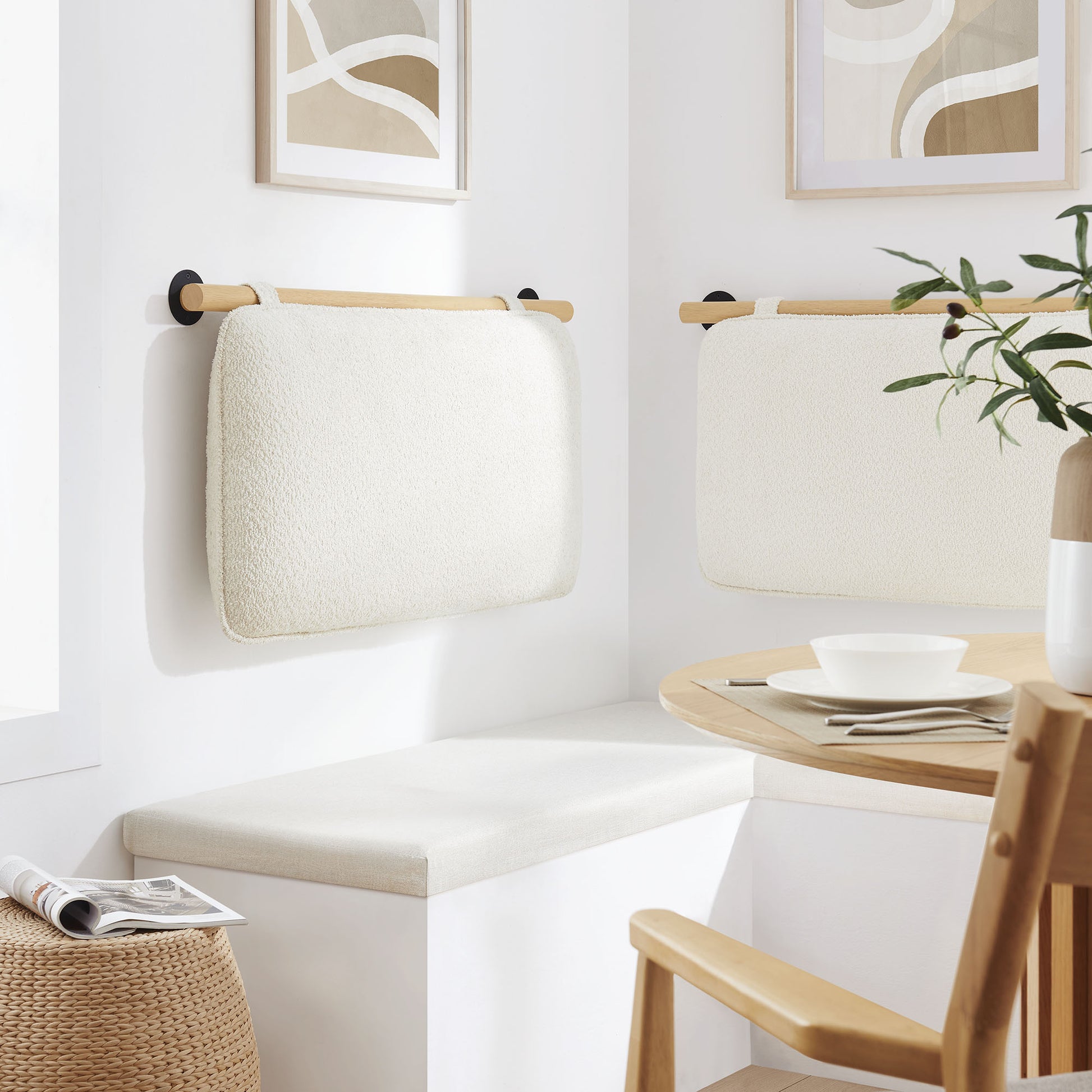 Anela Wall-Mounted Chenille Upholstered Twin Headboard by Modway | Headboards | Modishstore - 5