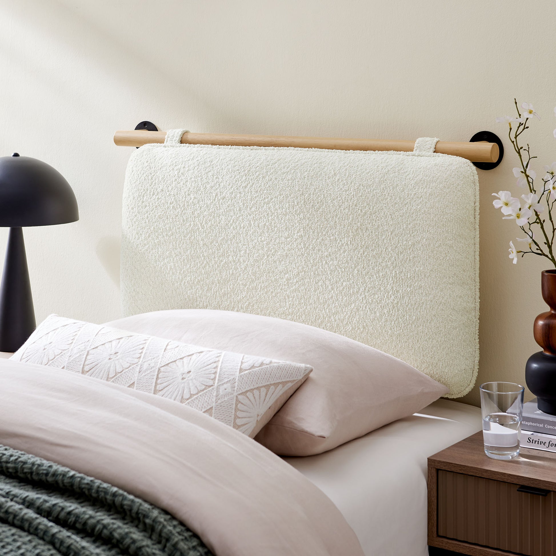 Anela Wall-Mounted Chenille Upholstered Twin Headboard by Modway | Headboards | Modishstore - 1