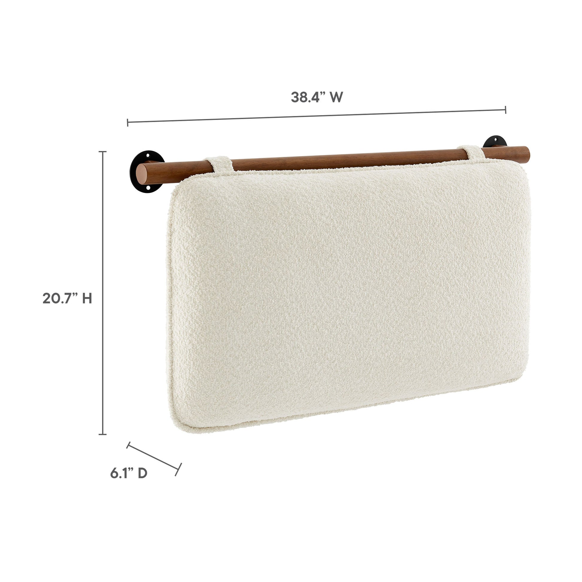 Anela Wall-Mounted Chenille Upholstered Twin Headboard by Modway | Headboards | Modishstore - 16