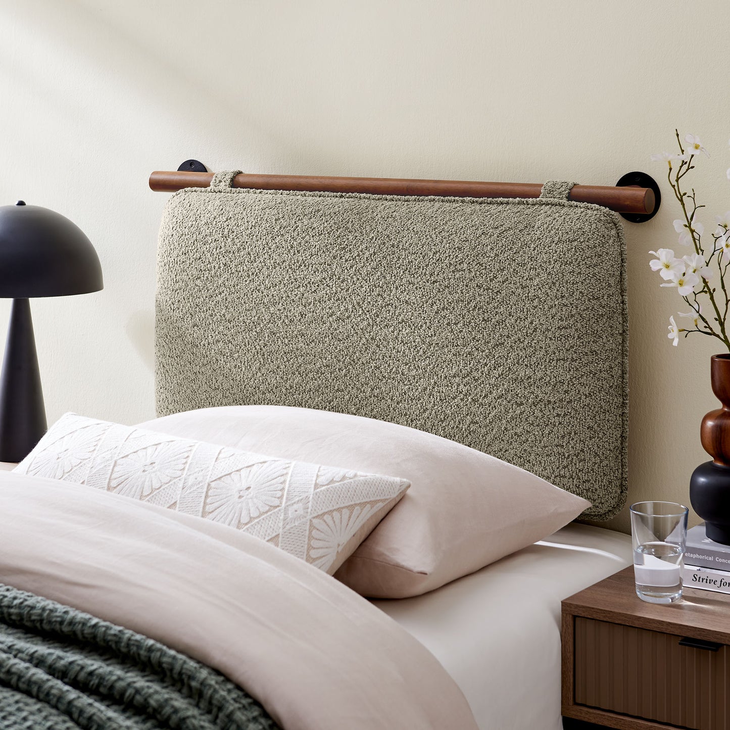 Anela Wall-Mounted Chenille Upholstered Twin Headboard by Modway | Headboards | Modishstore - 22