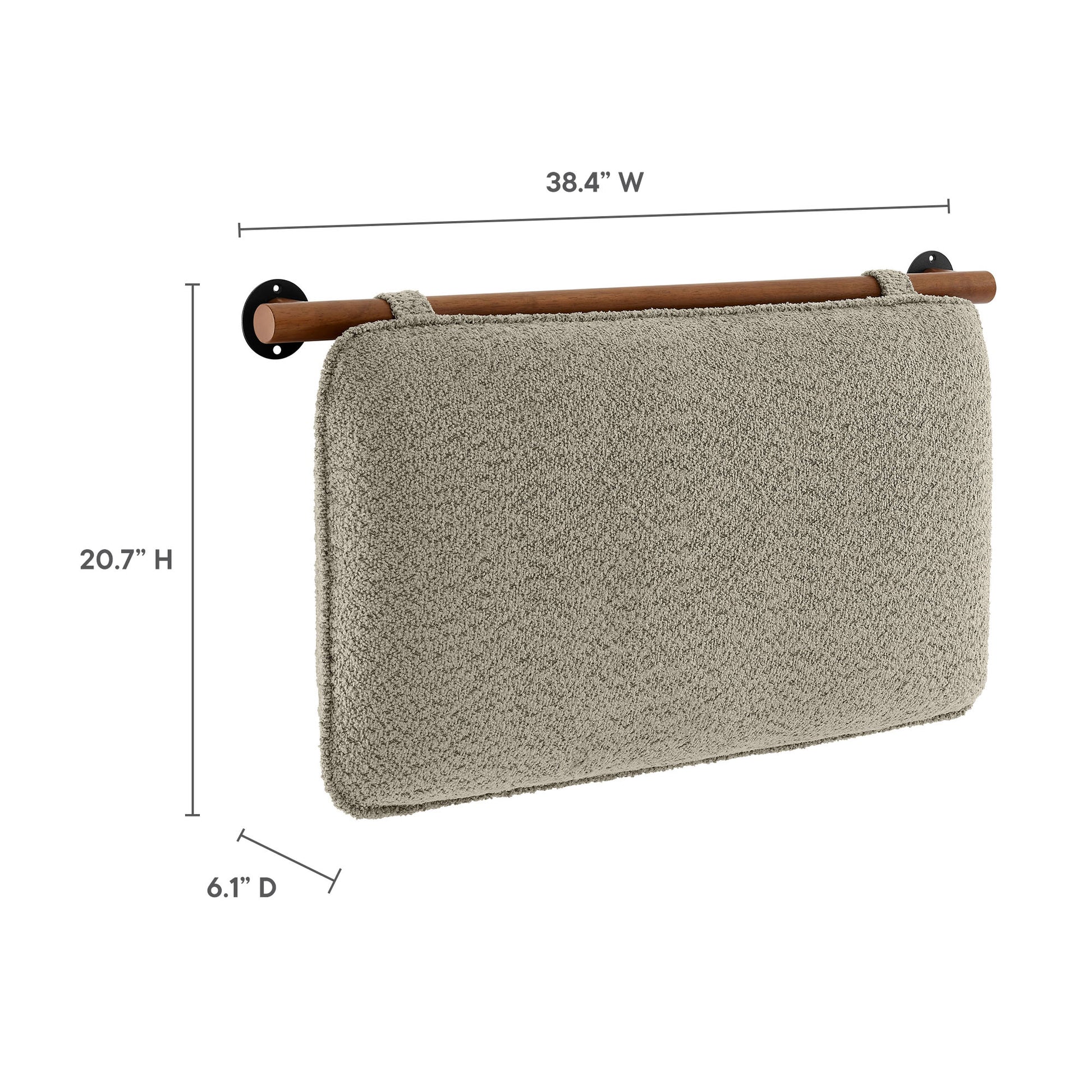 Anela Wall-Mounted Chenille Upholstered Twin Headboard by Modway | Headboards | Modishstore - 24