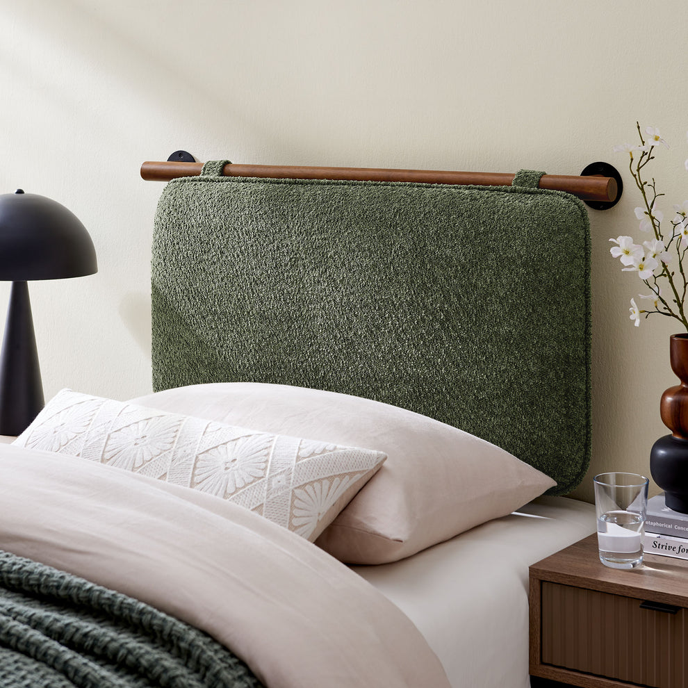 Anela Wall-Mounted Chenille Upholstered Twin Headboard by Modway | Headboards | Modishstore - 30