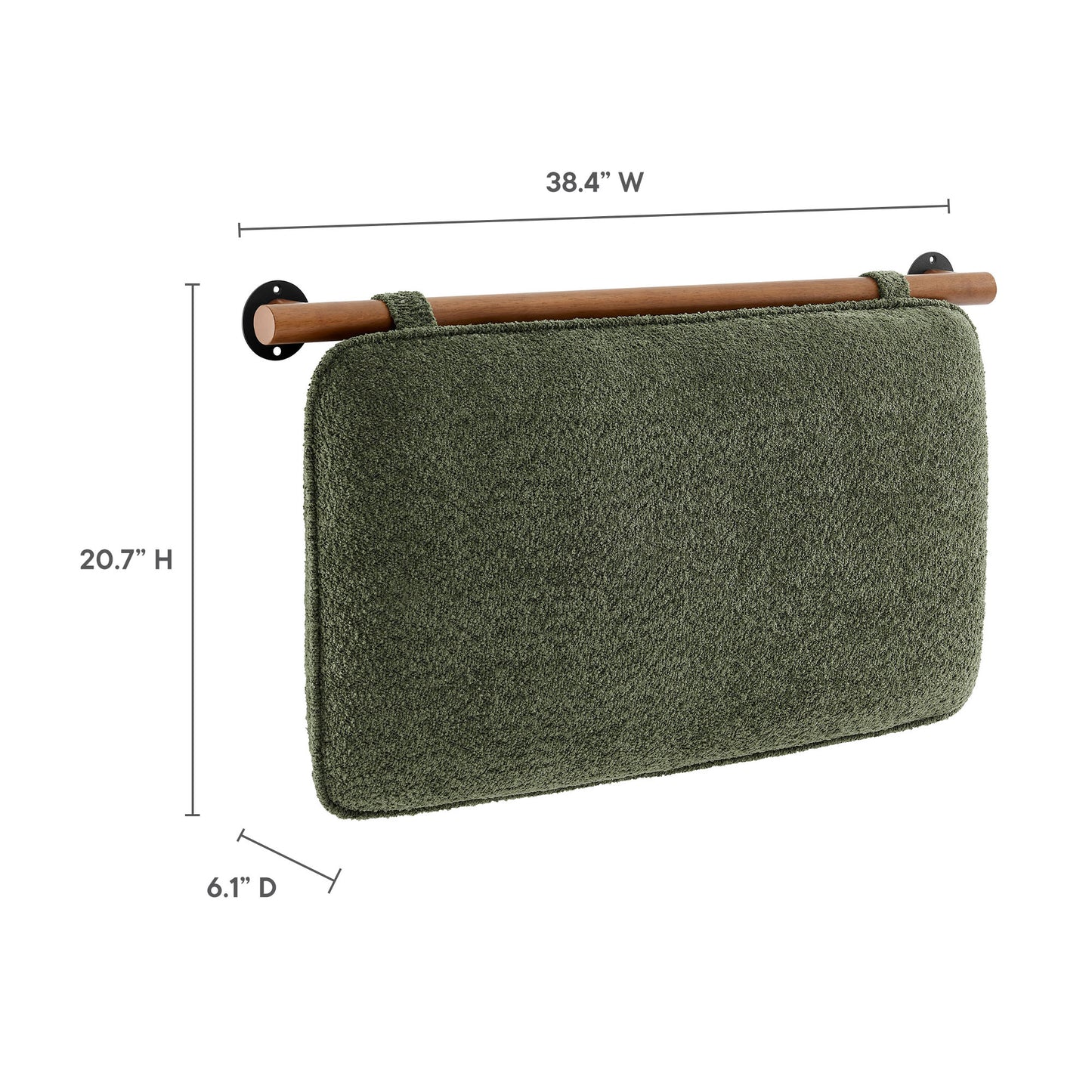 Anela Wall-Mounted Chenille Upholstered Twin Headboard by Modway | Headboards | Modishstore - 32