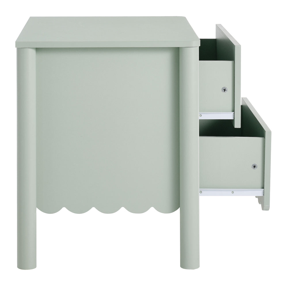 Emmeline Scalloped 2-Drawer Nightstand by Modway | Drawers | Modishstore - 12