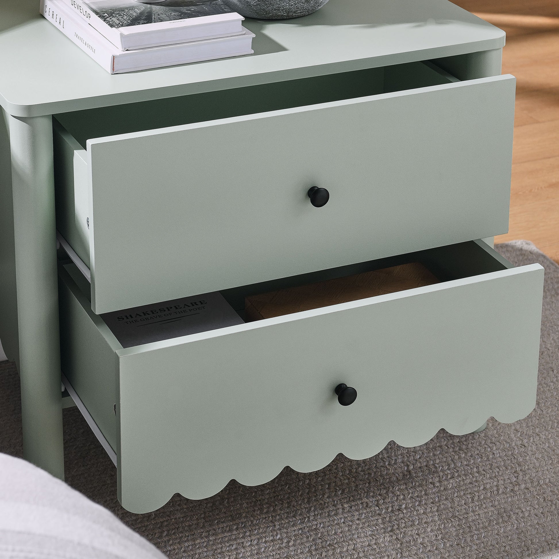 Emmeline Scalloped 2-Drawer Nightstand by Modway | Drawers | Modishstore - 14