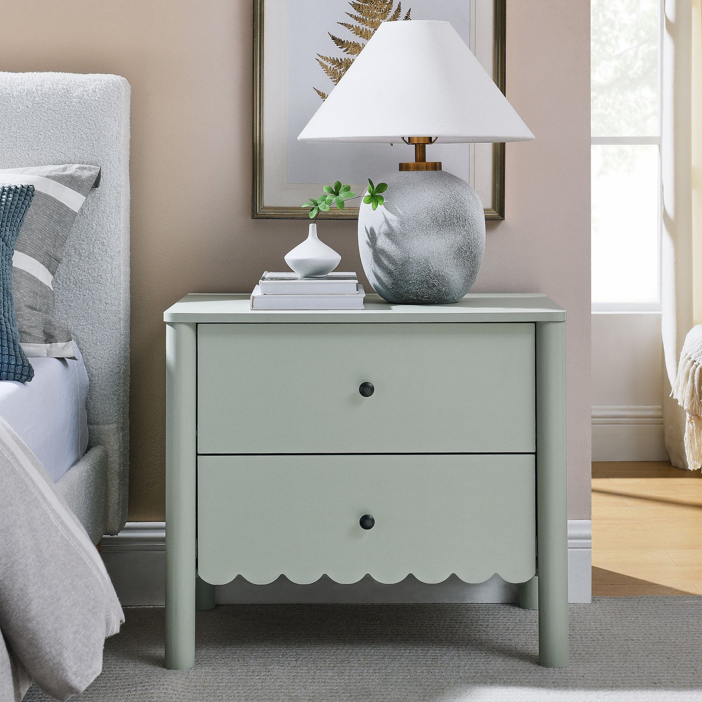 Emmeline Scalloped 2-Drawer Nightstand by Modway | Drawers | Modishstore - 15