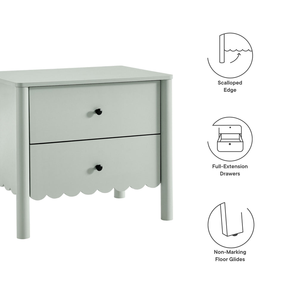 Emmeline Scalloped 2-Drawer Nightstand by Modway | Drawers | Modishstore - 17