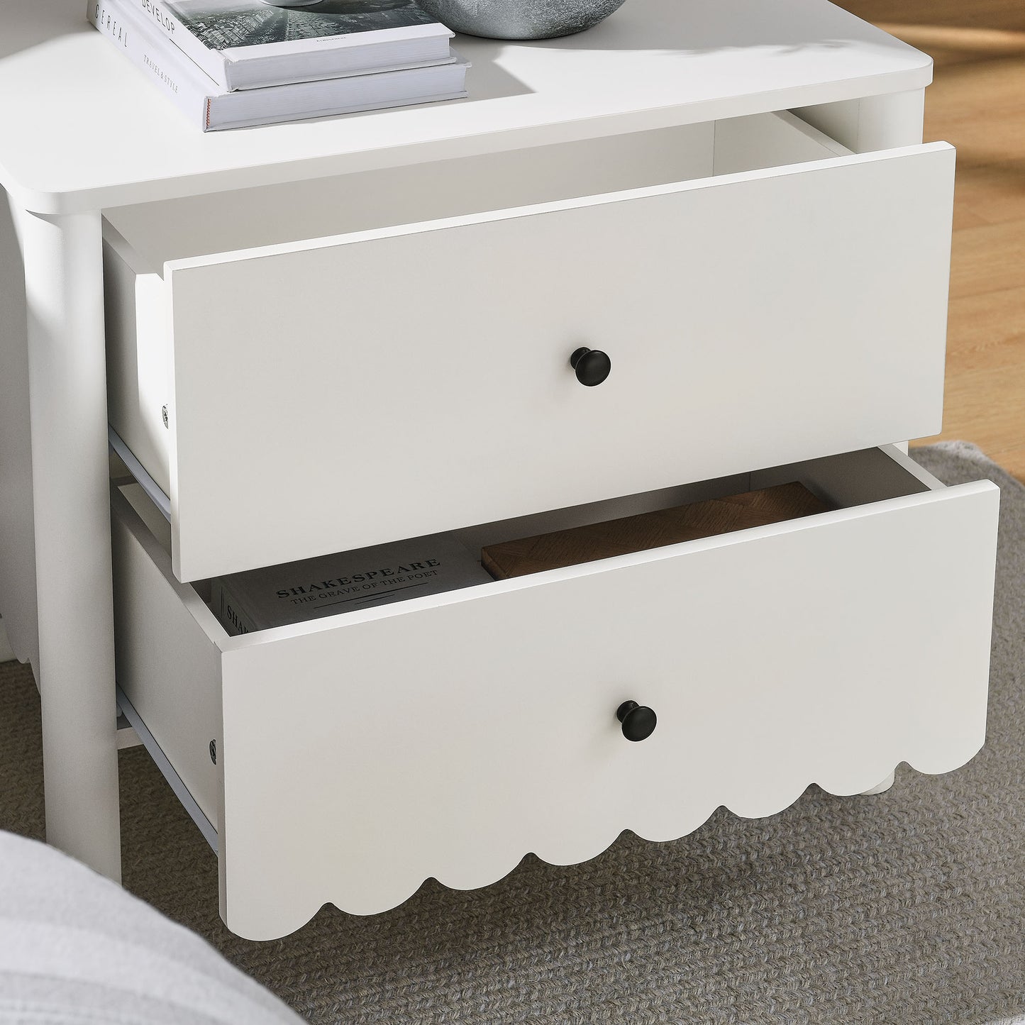 Emmeline Scalloped 2-Drawer Nightstand by Modway | Drawers | Modishstore - 23