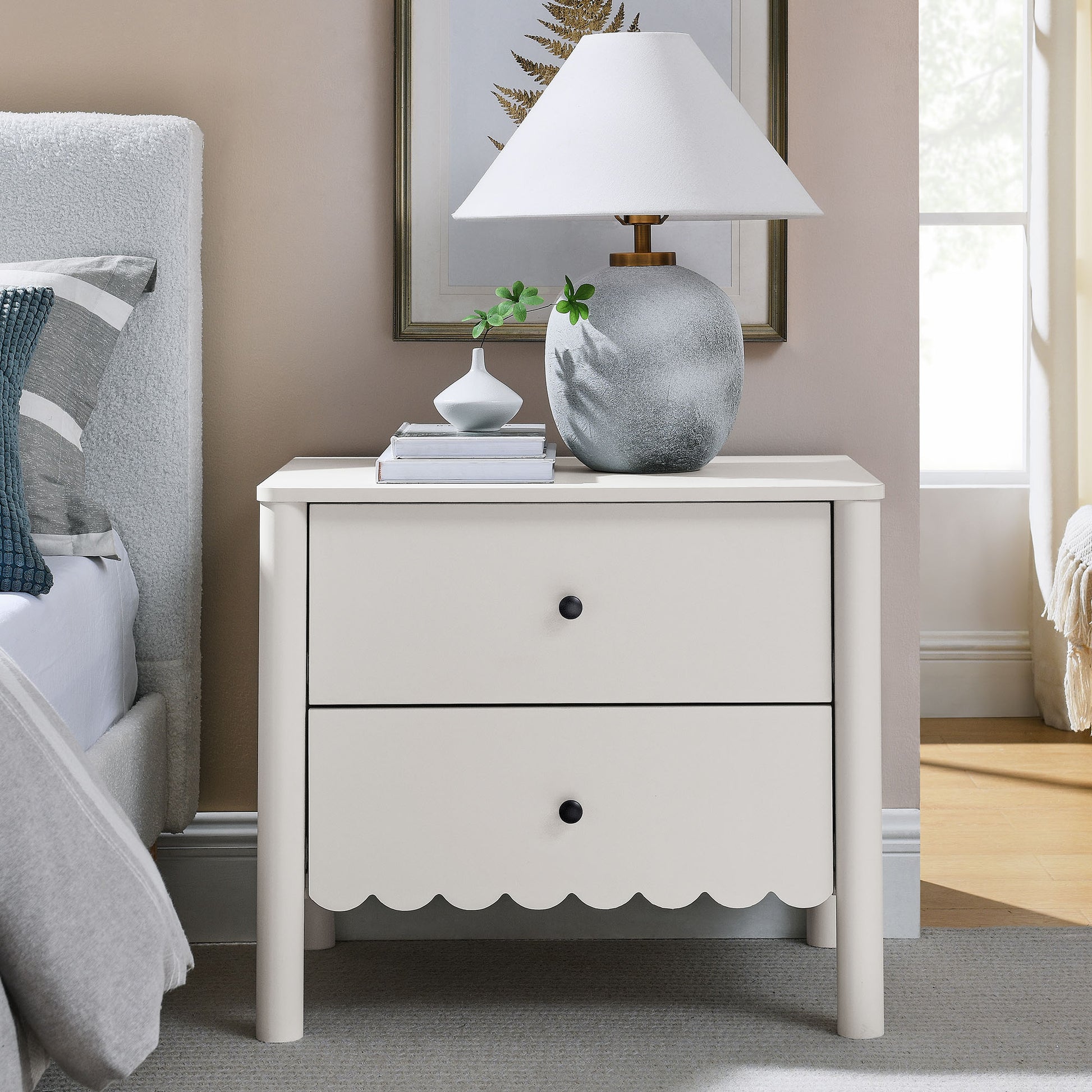 Emmeline Scalloped 2-Drawer Nightstand by Modway | Drawers | Modishstore - 24