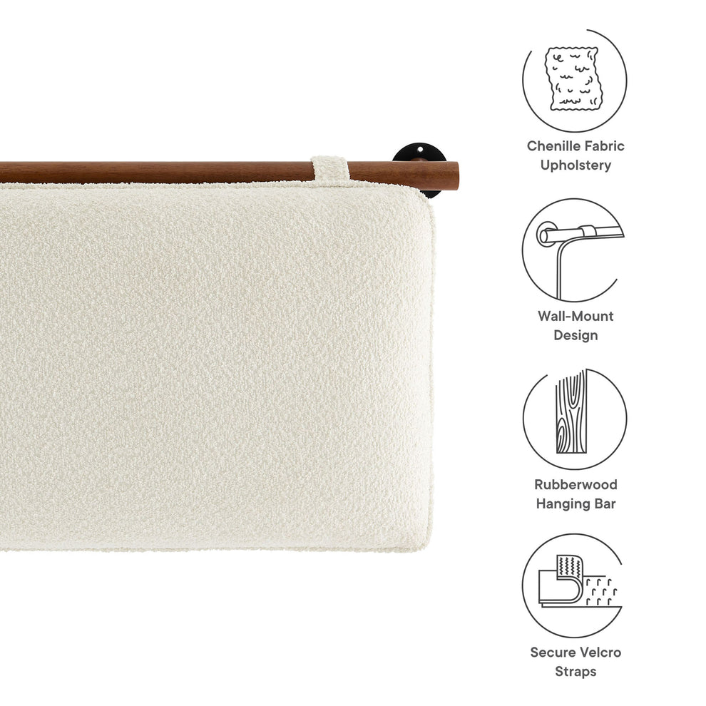 Anela Wall-Mounted Chenille Upholstered Queen Headboard by Modway | Headboards | Modishstore - 15