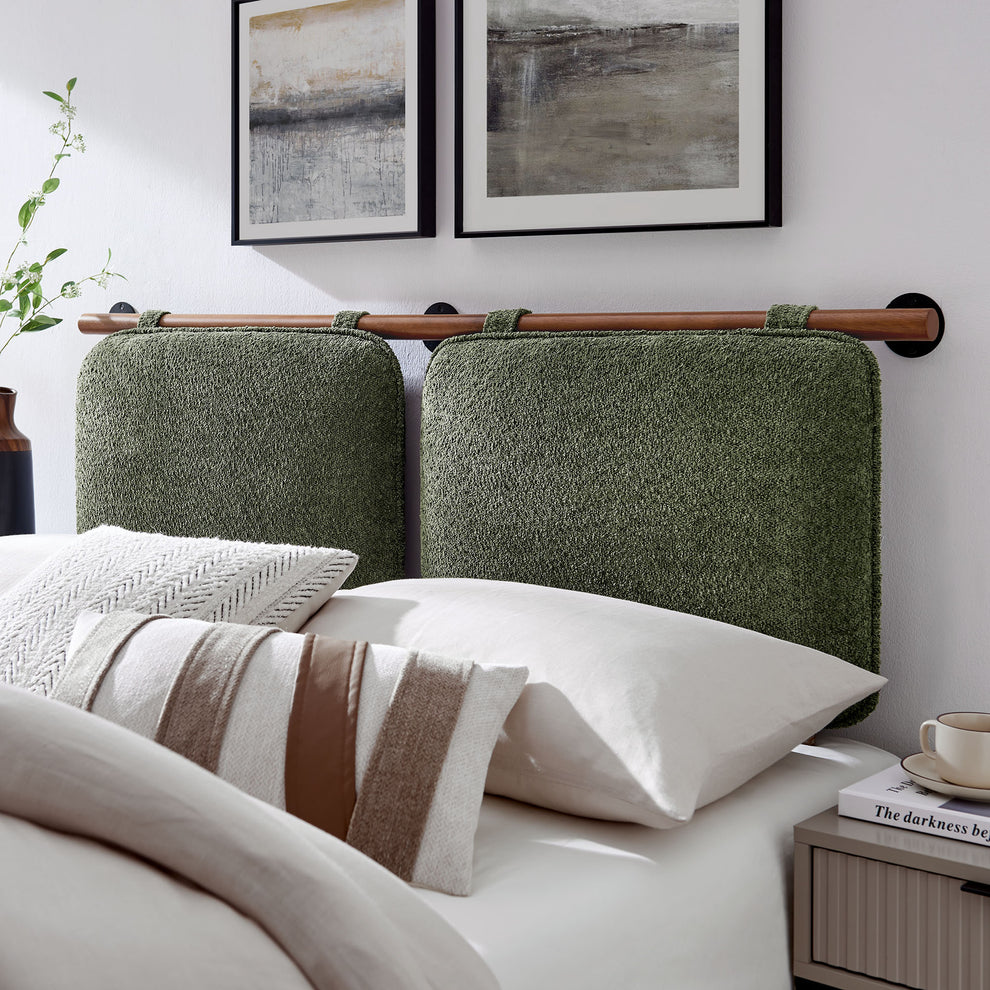Anela Wall-Mounted Chenille Upholstered Queen Headboard by Modway | Headboards | Modishstore - 30