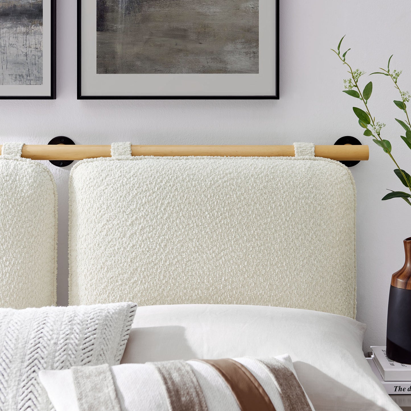 Anela Wall-Mounted Chenille Upholstered King Size Headboard by Modway | Headboards | Modishstore - 5