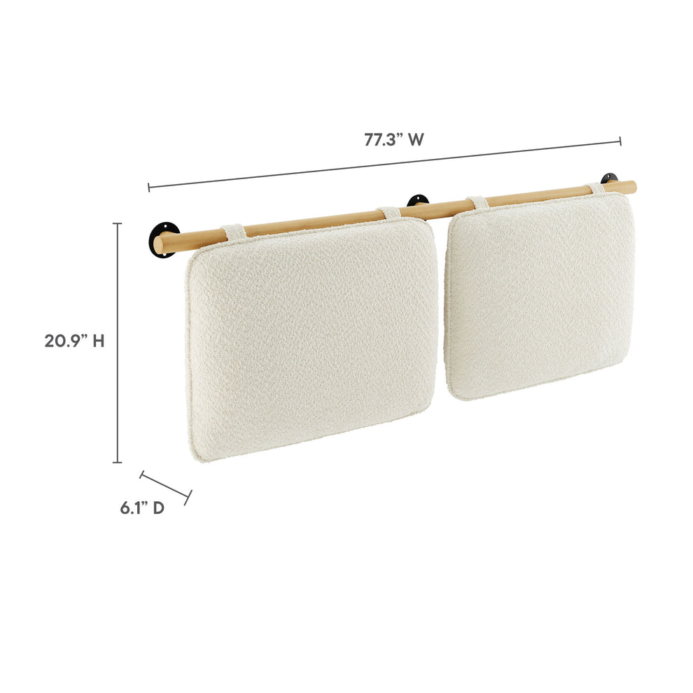 Anela Wall-Mounted Chenille Upholstered King Size Headboard by Modway | Headboards | Modishstore - 8