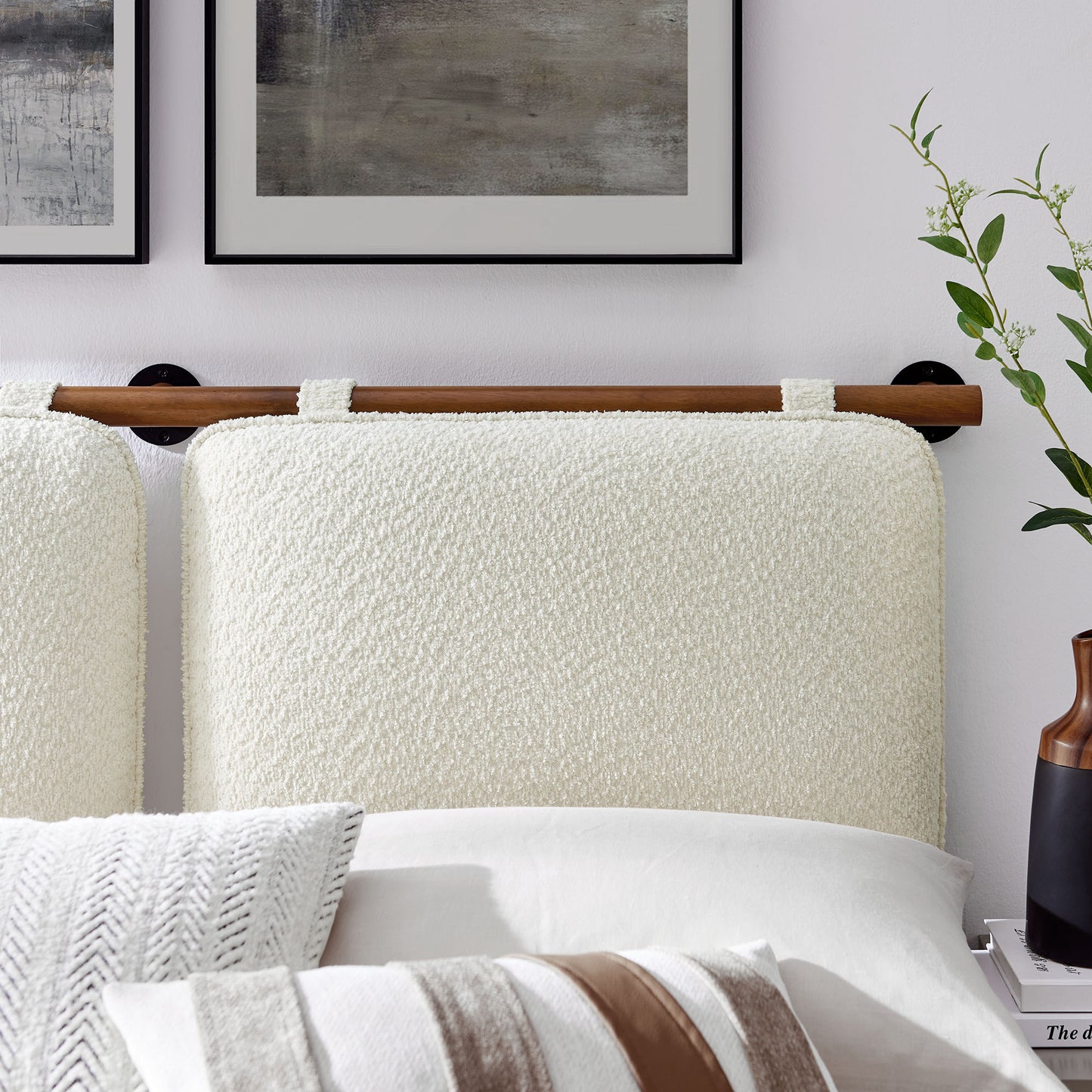 Anela Wall-Mounted Chenille Upholstered King Size Headboard by Modway | Headboards | Modishstore - 13