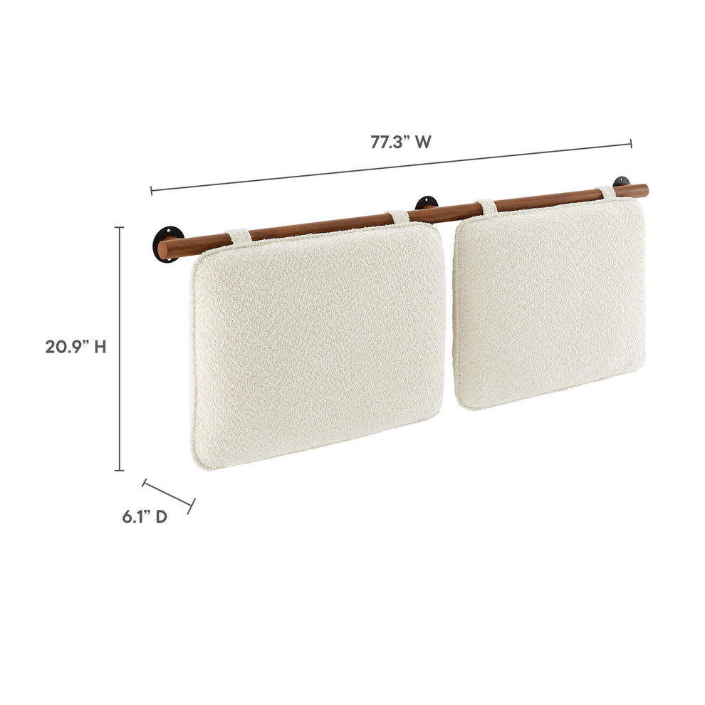 Anela Wall-Mounted Chenille Upholstered King Size Headboard by Modway | Headboards | Modishstore - 16