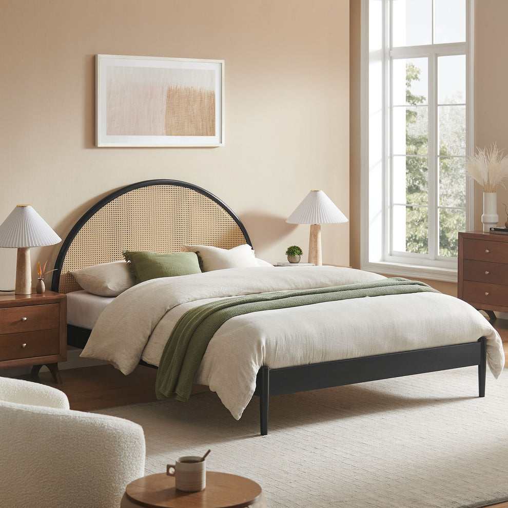 Odette Queen Arched Rattan Cane Platform Bed by Modway | Beds | Modishstore - 8