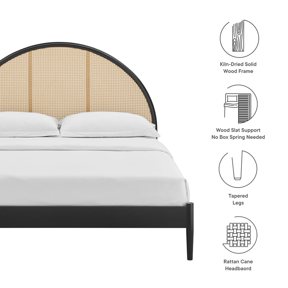 Odette Queen Arched Rattan Cane Platform Bed by Modway | Beds | Modishstore - 9