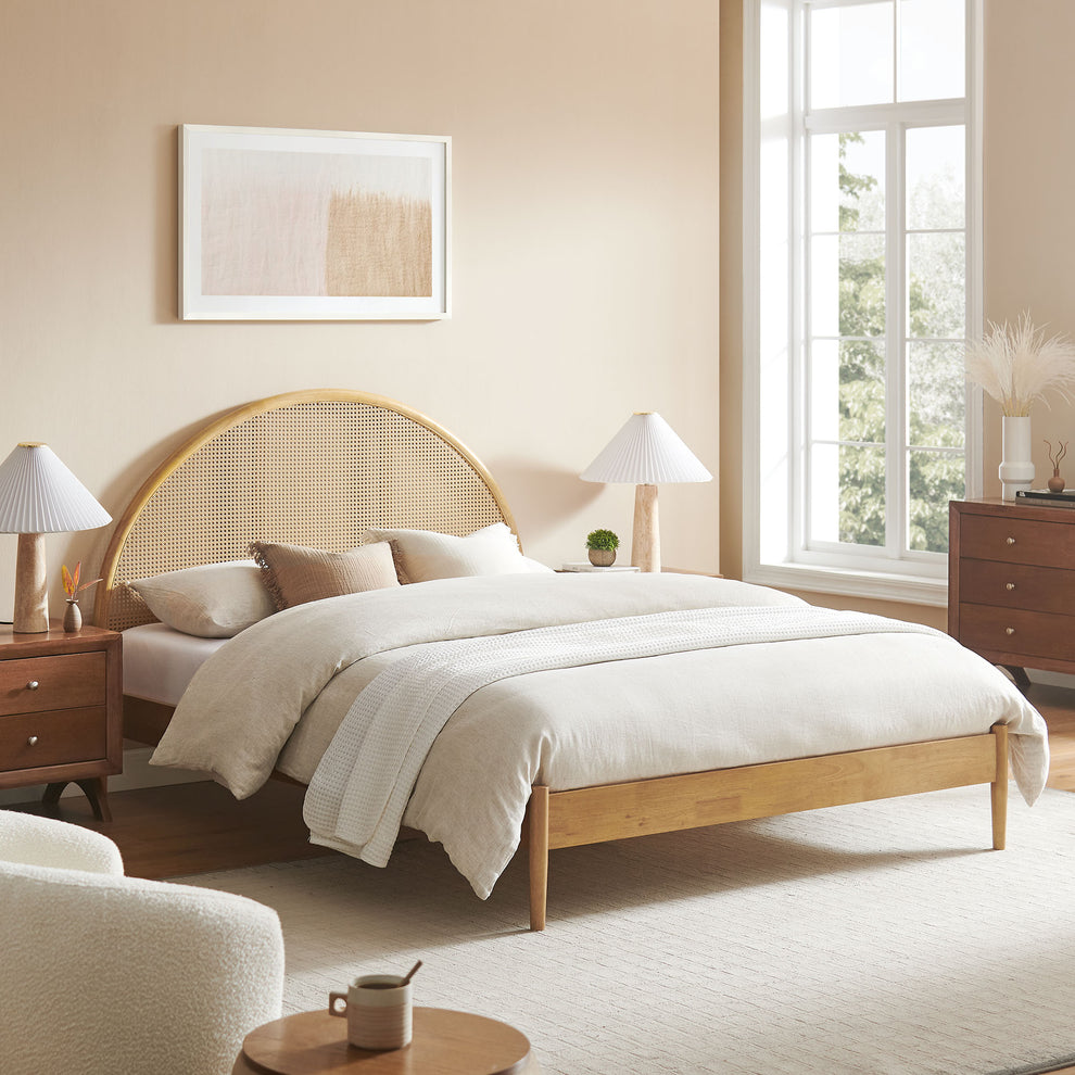 Odette Queen Arched Rattan Cane Platform Bed by Modway | Beds | Modishstore - 18