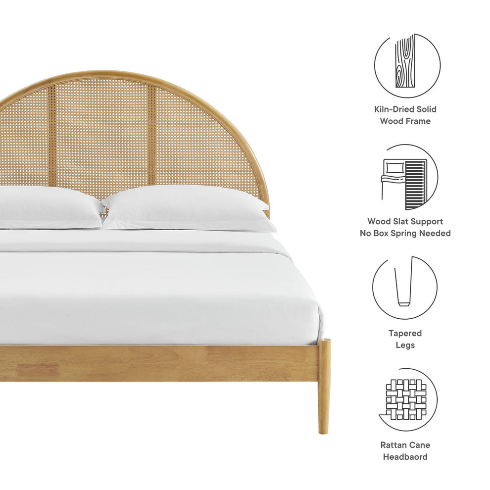 Odette Queen Arched Rattan Cane Platform Bed by Modway | Beds | Modishstore - 19