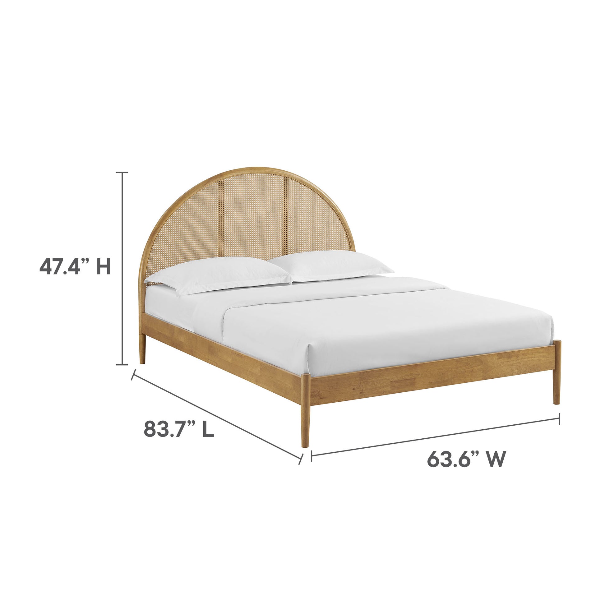Odette Queen Arched Rattan Cane Platform Bed by Modway | Beds | Modishstore - 20