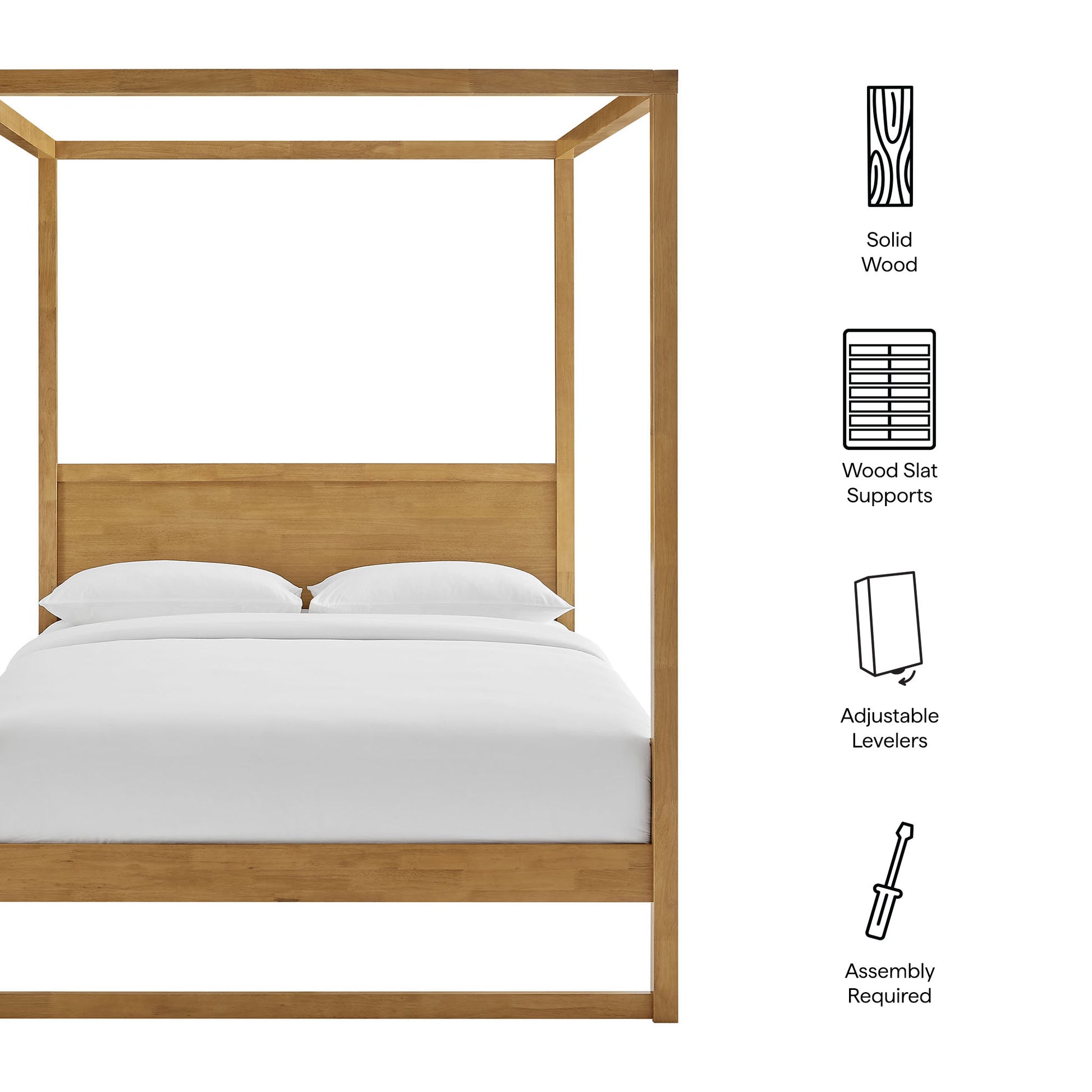 Alva Queen Wood Canopy Platform Bed by Modway | Beds | Modishstore - 9