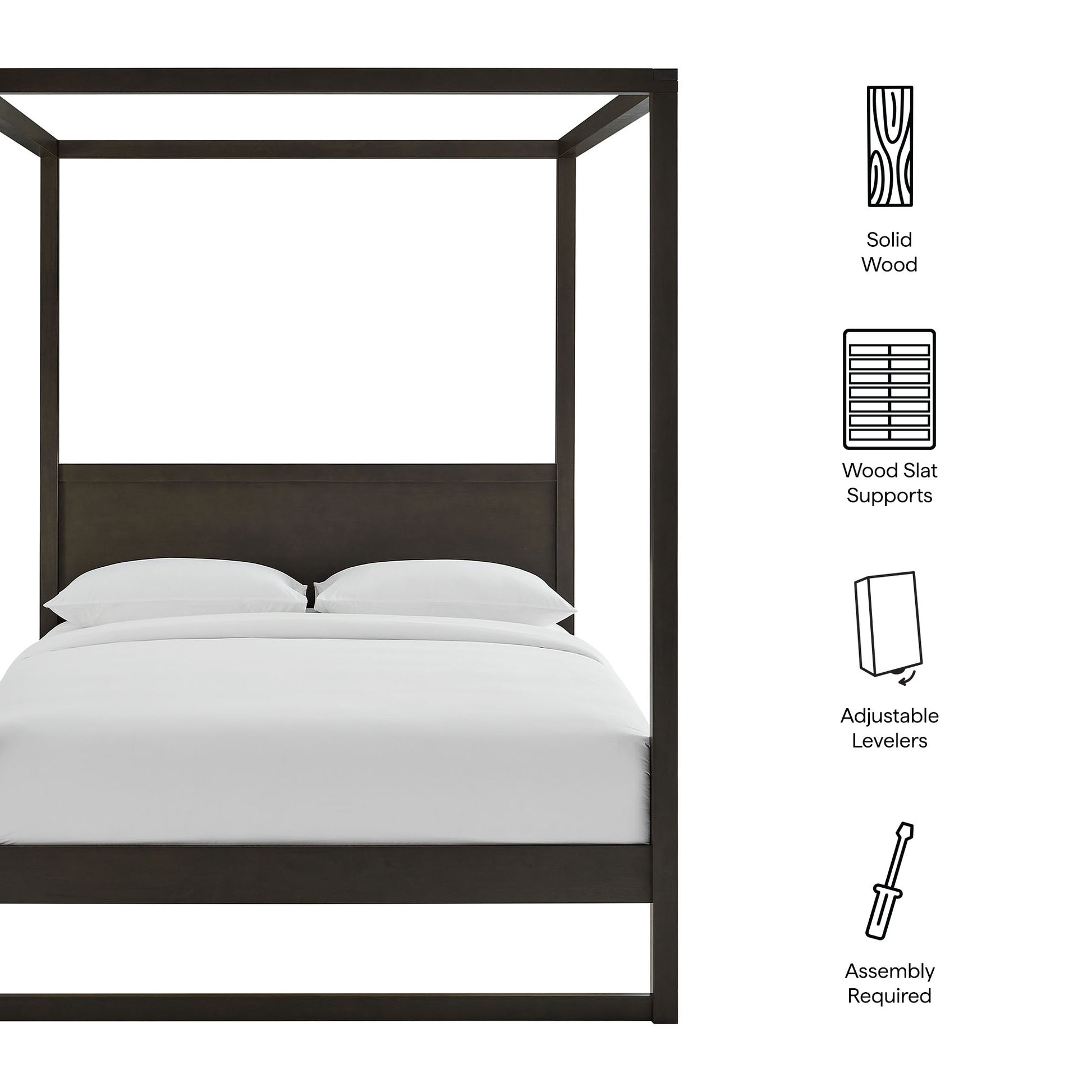 Alva Queen Wood Canopy Platform Bed by Modway | Beds | Modishstore - 19