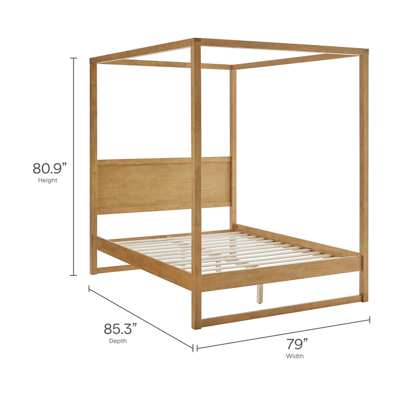 Alva King Wood Canopy Platform Bed by Modway | Beds | Modishstore - 10