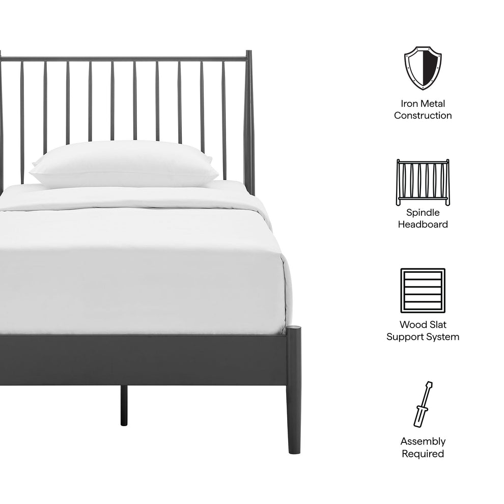Adair Spindle Metal Twin Platform Bed by Modway | Beds | Modishstore - 8