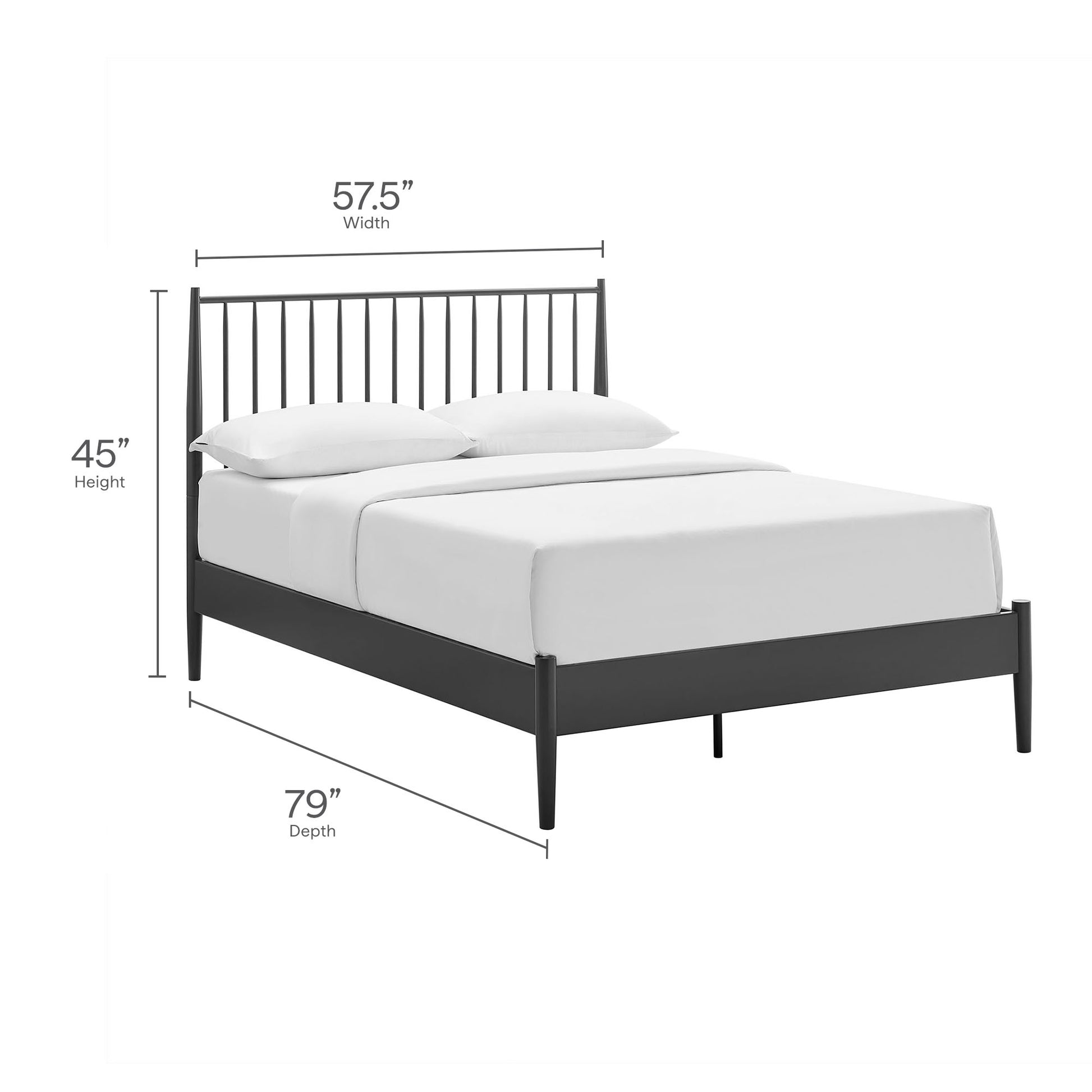 Adair Spindle Metal Full Platform Bed by Modway | Beds | Modishstore - 9