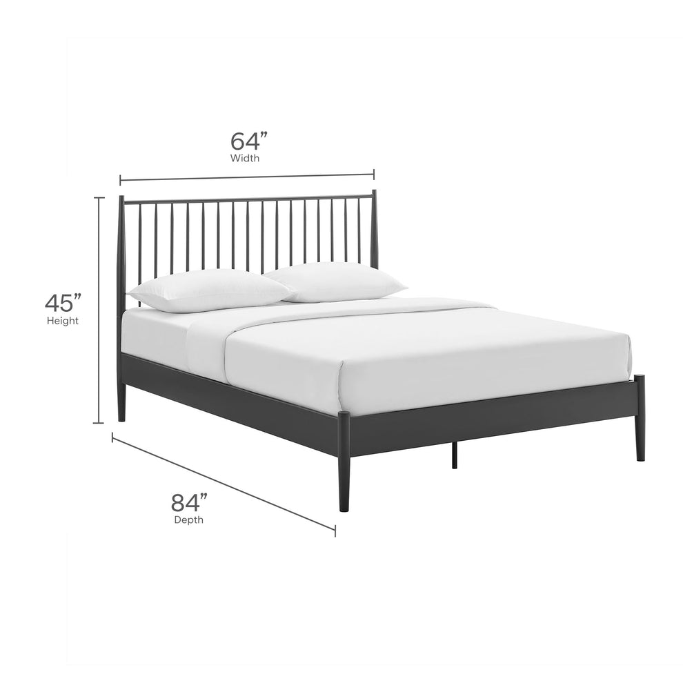 Adair Spindle Metal Queen Platform Bed by Modway | Beds | Modishstore - 9