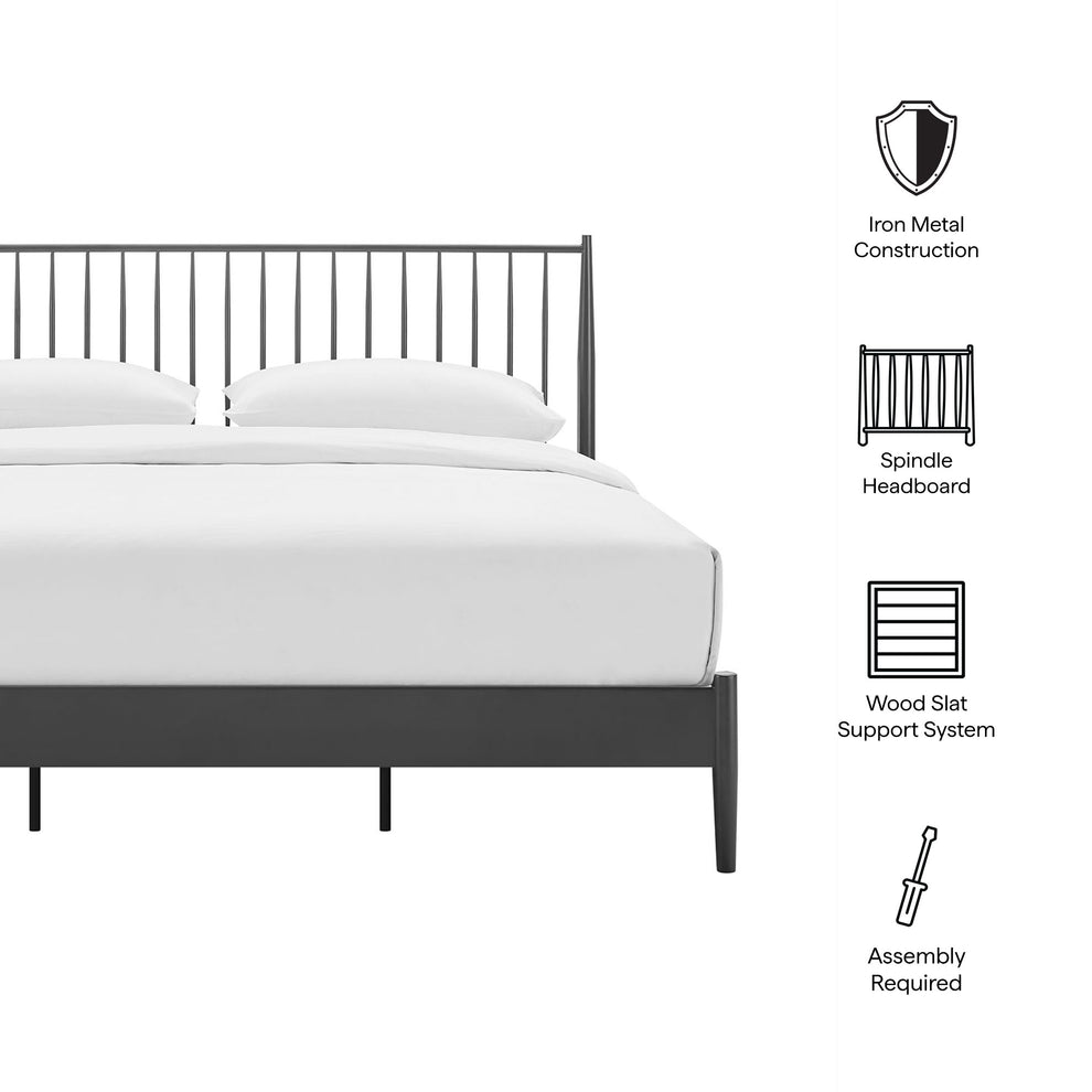 Adair Spindle Metal King Platform Bed by Modway | Beds | Modishstore - 8