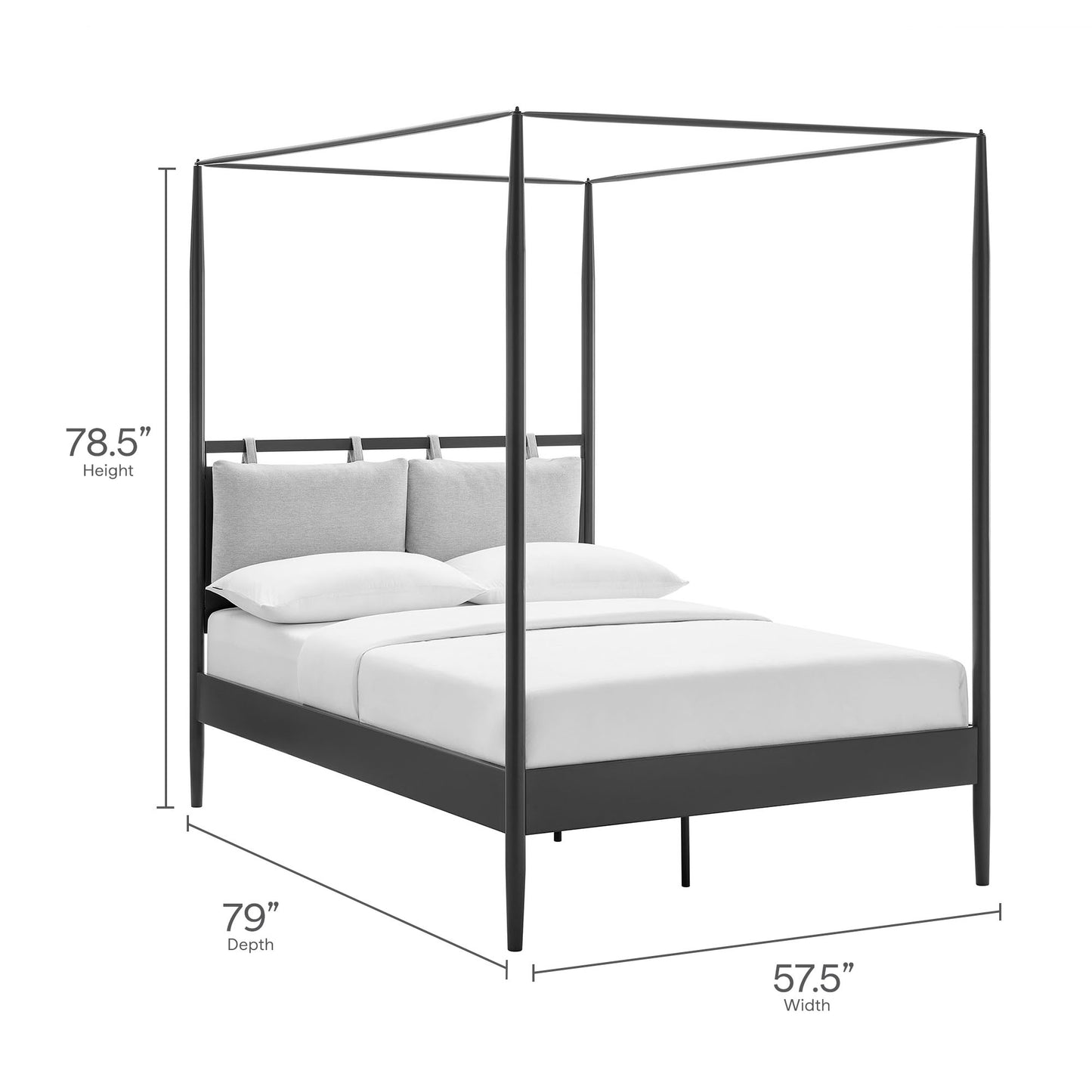Marlowe 4-Poster Canopy Metal Full Platform Bed by Modway | Beds | Modishstore - 10
