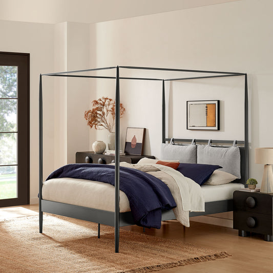 Marlowe 4-Poster Canopy Metal Queen Platform Bed by Modway | Beds | Modishstore - 1