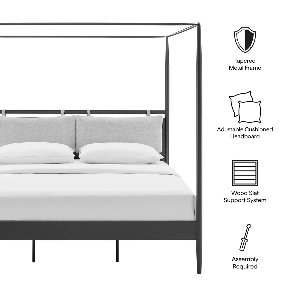 Marlowe 4-Poster Canopy Metal King Platform Bed by Modway | Beds | Modishstore - 9