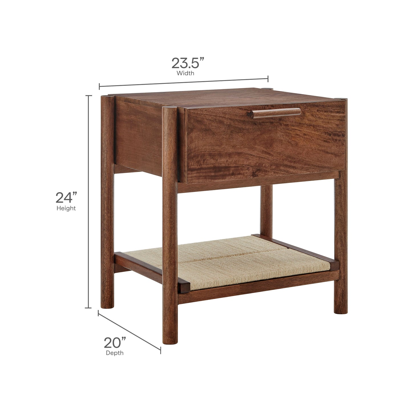 Oswin 1-Drawer Wood Nightstand by Modway | Nightstands | Modishstore - 11