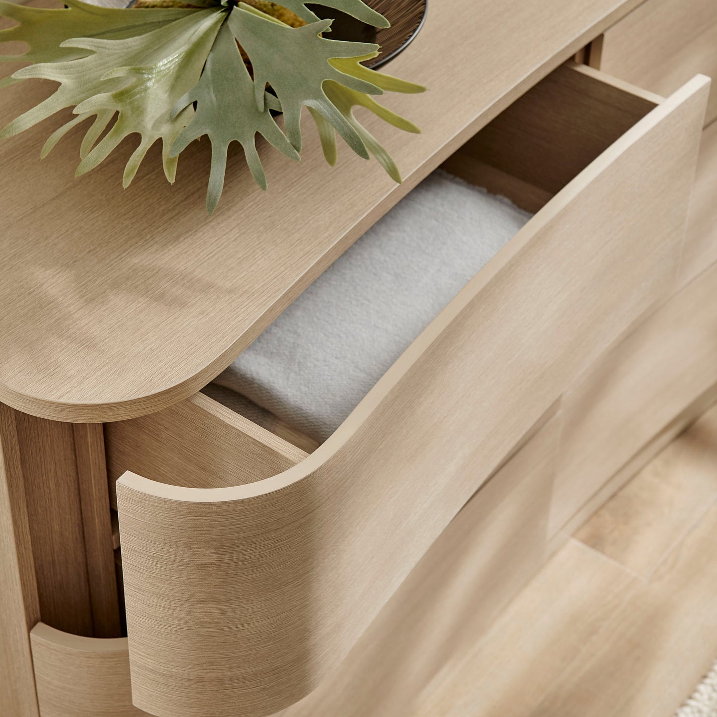 Mirae 6-Drawer Curved Dresser by Modway