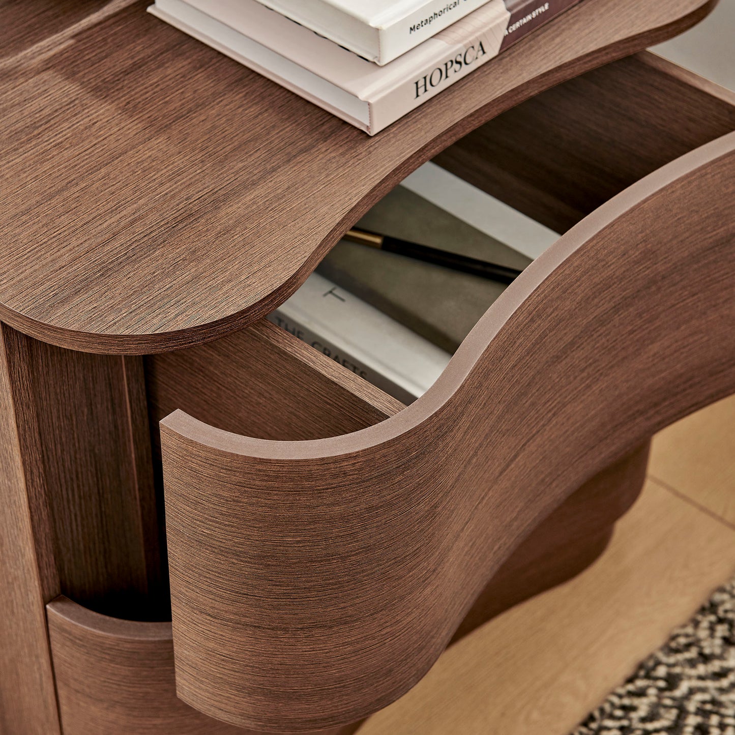 Mirae 2-Drawer Curved Nightstand by Modway