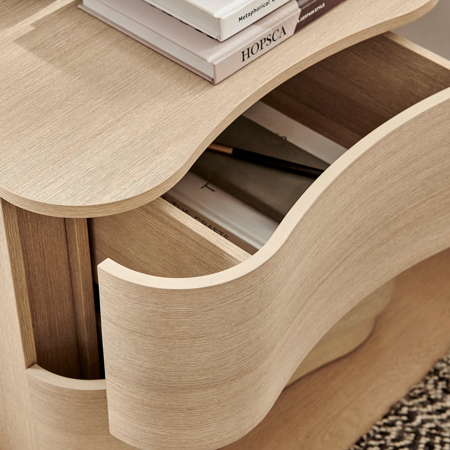 Mirae 2-Drawer Curved Nightstand by Modway
